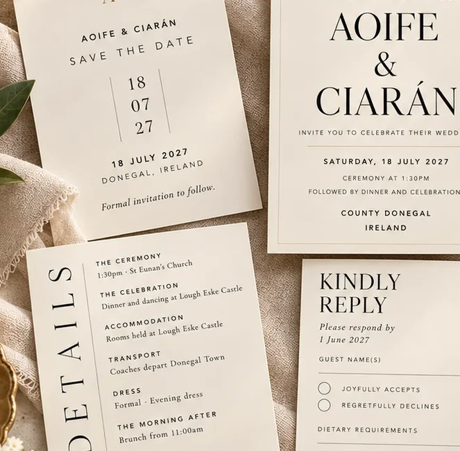 Close-up crop from the existing Modern Minimal stationery suite artwork
